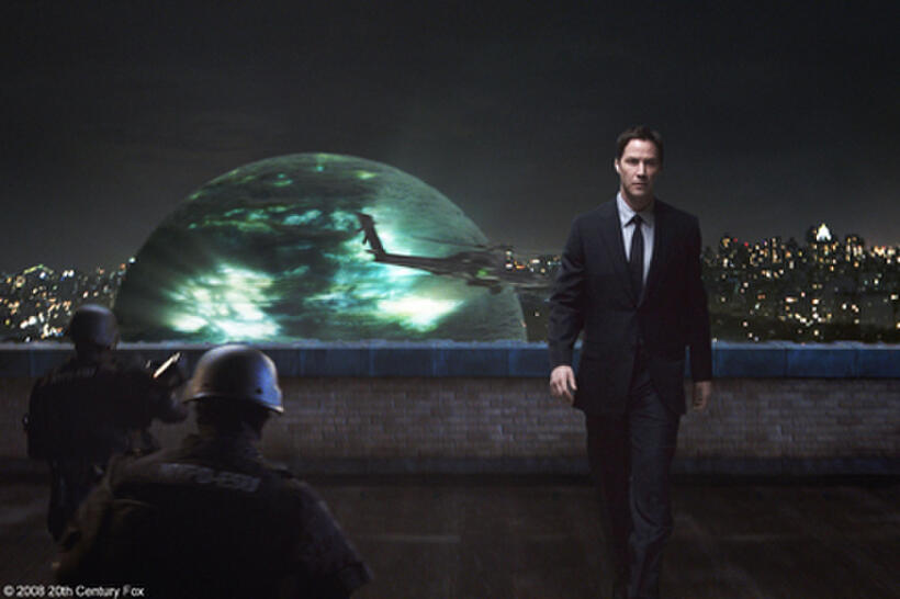 Keanu Reeves as Klaatu in "The Day the Earth Stood Still."