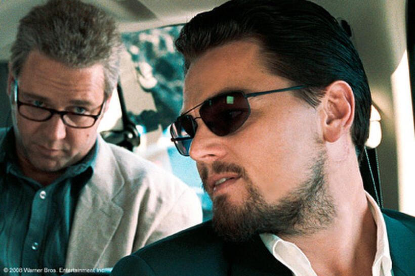 Russell Crowe as Ed Hoffman and Leonardo DiCaprio as Roger Ferris in "Body of Lies."