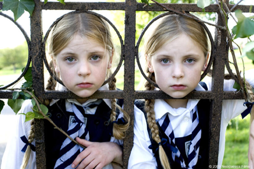 Holly Mackie as Tara and Cloe Mackie as Tania in "St. Trinian's."