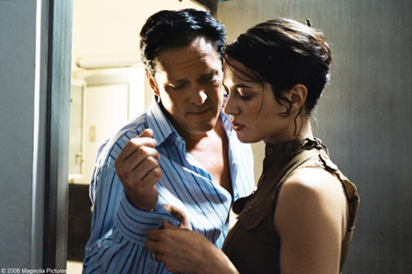 Michael Madsen and Asia Argento in "Boarding Gate."