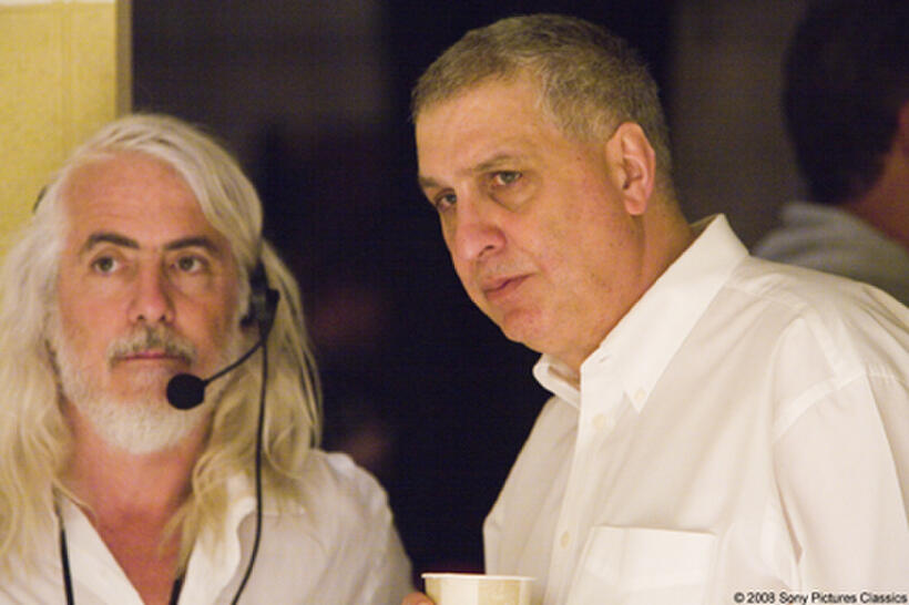 Director Errol Morris on the set of "Standard Operating Procedure."