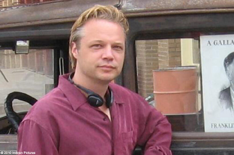 Director Andrew P. Jones on the set of "Kings of the Evening."