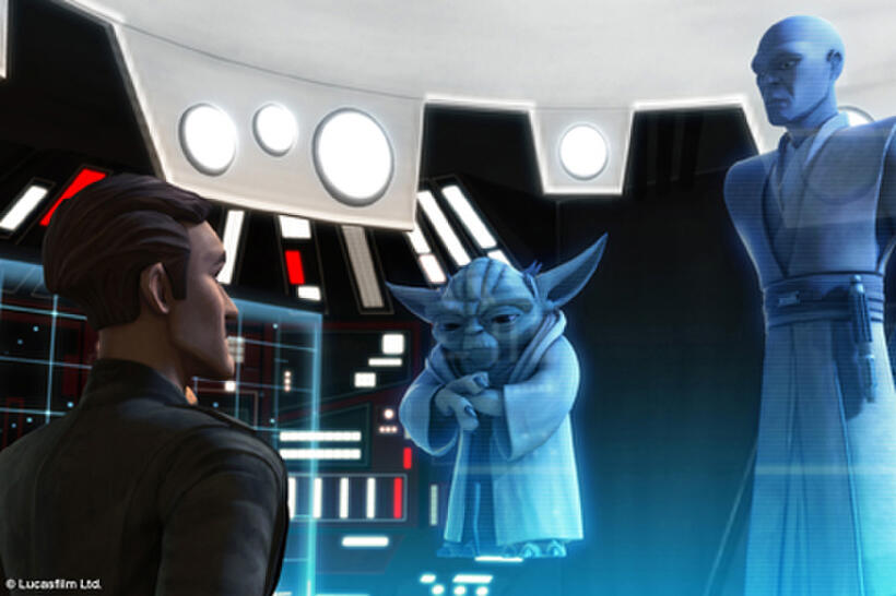 Admiral Yularen, Yoda and Mace Windu in "Star Wars: The Clone Wars."