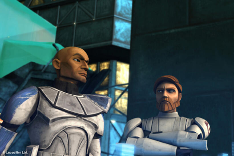 Captain Rex and Obi-Wan Kenobi in "Star Wars: The Clone Wars."
