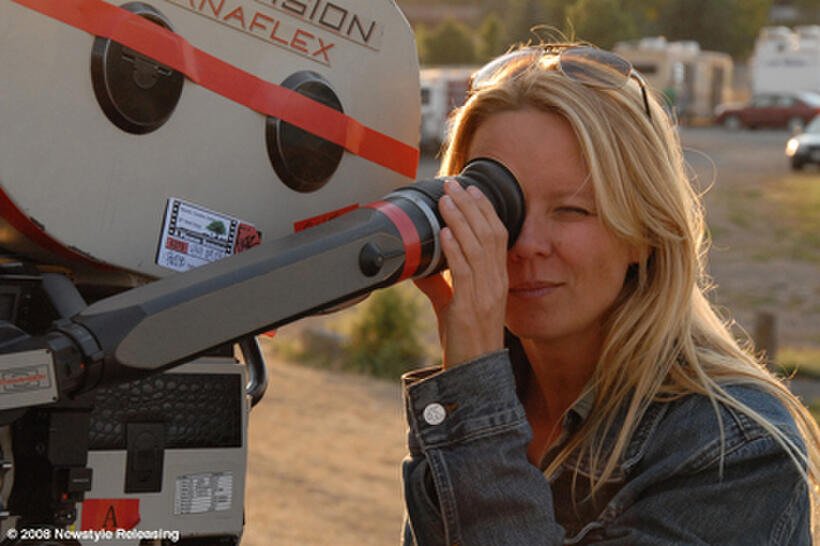 On the set of "A Plumm Summer."