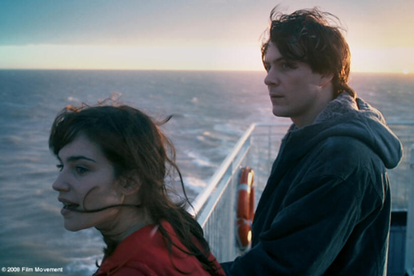 Ben (Greg Timmermans) and Scarlite (Laura Verlinden) overlooking the water in "Ben X."