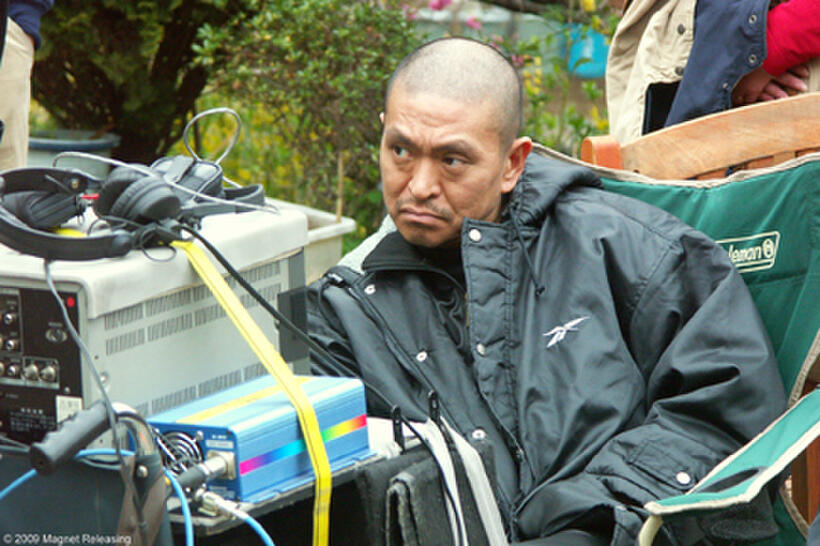 Director Hitoshi Matsumoto on the set of "Big Man Japan."