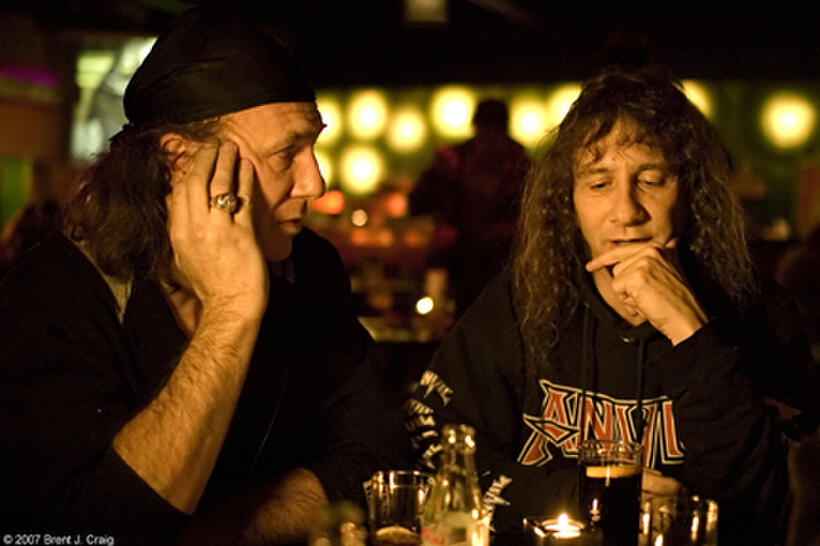 Rob and Lips in "Anvil! The Story of Anvil."