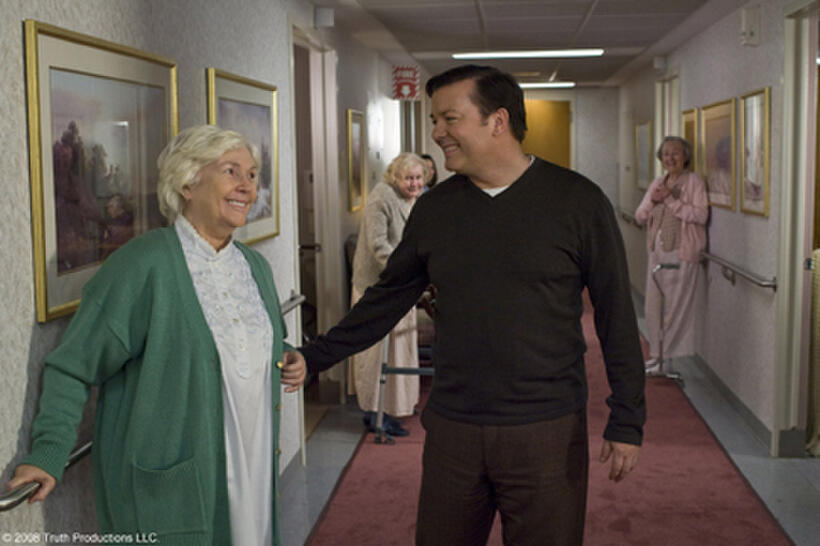 Fionnula Flanagan as Martha and Ricky Gervais as Mark in "The Invention of Lying."