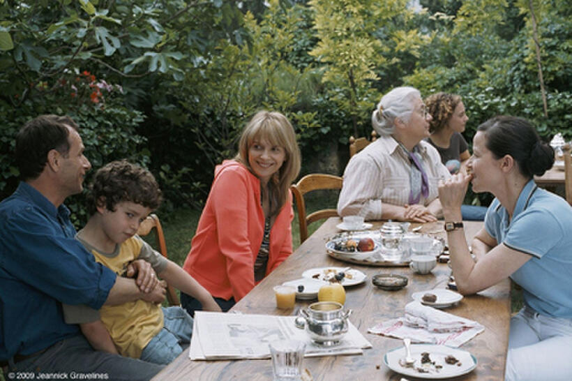 Charles Berling as Frederic, Juliette Binoche as Adrienne and Dominique Reymond as Lisa in "Summer Hours."