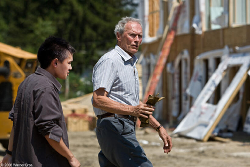 Bee Vang as Thao and Clint Eastwood as Walt Kowalski in "Gran Torino."