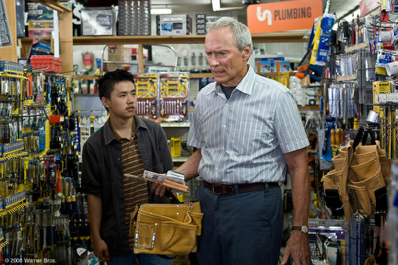 Bee Vang as Thao and Clint Eastwood as Walt Kowalski in "Gran Torino."