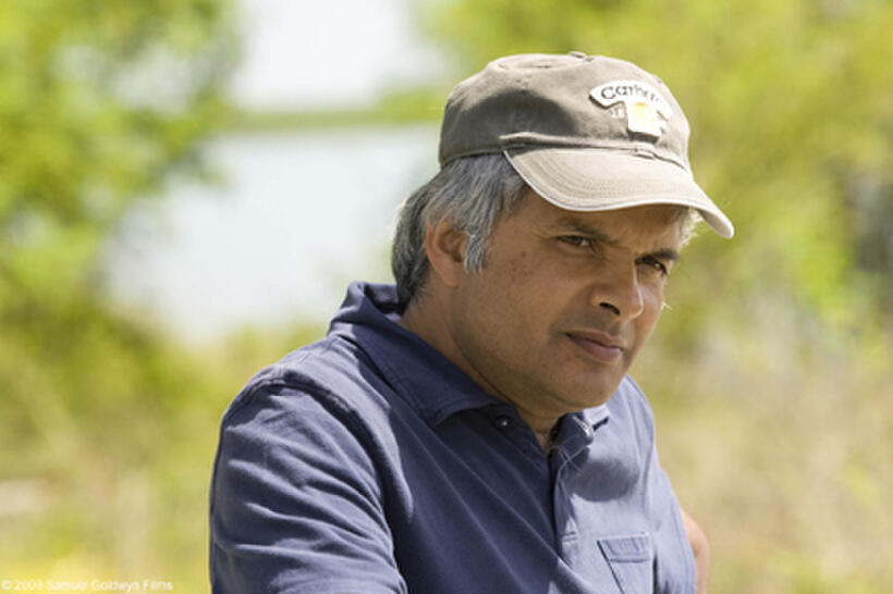 Director Udayan Prasad on the set of "The Yellow Handkerchief."