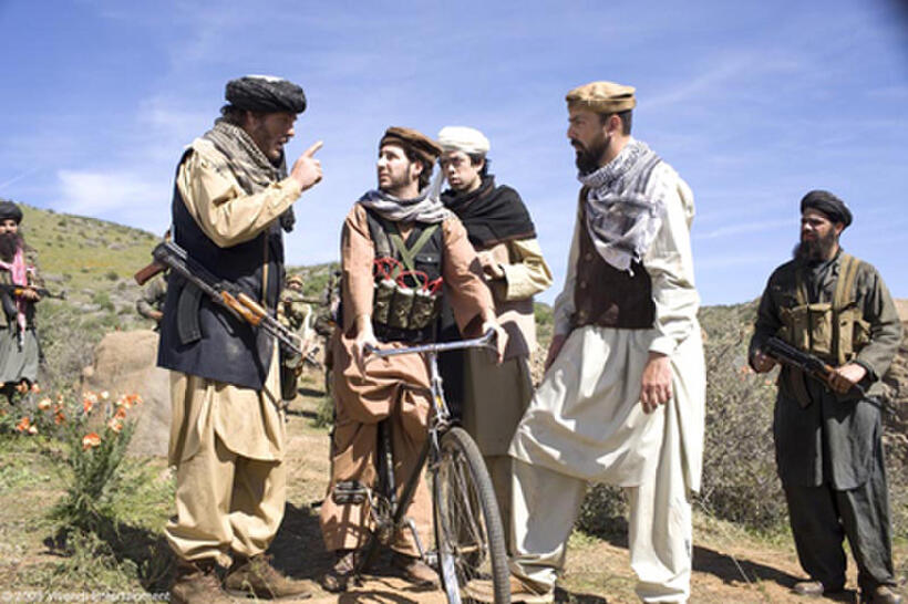Robert Davi as Aziz, Serdar Kalsin as Ahmed and Geoffrey Arend as Mohammed in "An American Carol."