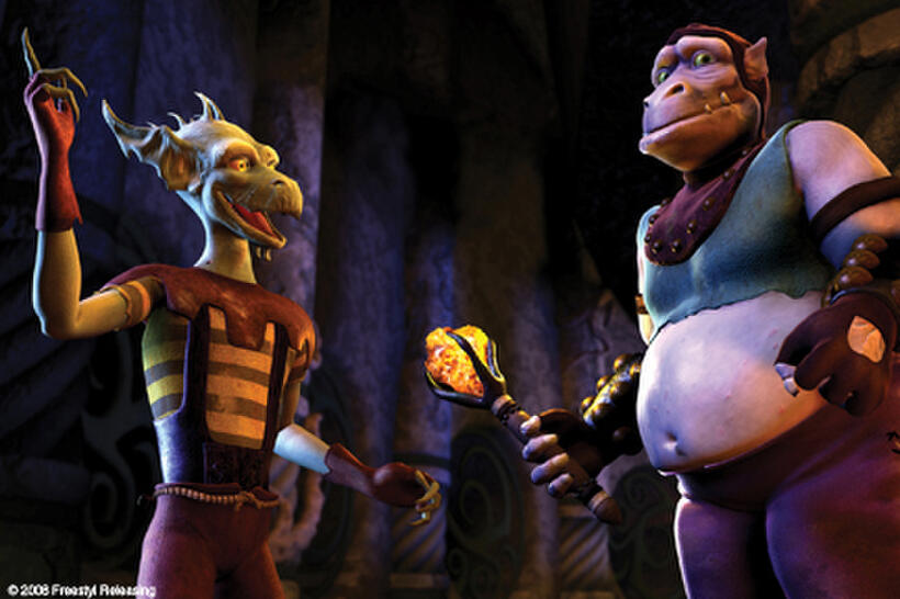 Spig (voice of Eric Idle) and Spog in "Delgo."