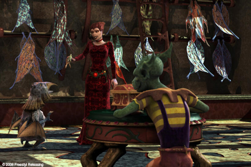 Sedessa (voice of Anne Bancroft) teases Pookie in "Delgo."