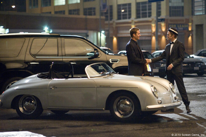 Paul Walker as John and Hayden Christensen as A.J. in "Takers."