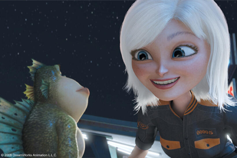 Will Arnett as The Missing Link and Reese Witherspoon as Ginormica in "Monsters Vs. Aliens."