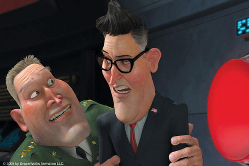 Gen. W.R. Monger and the President in "Monsters vs. Aliens."