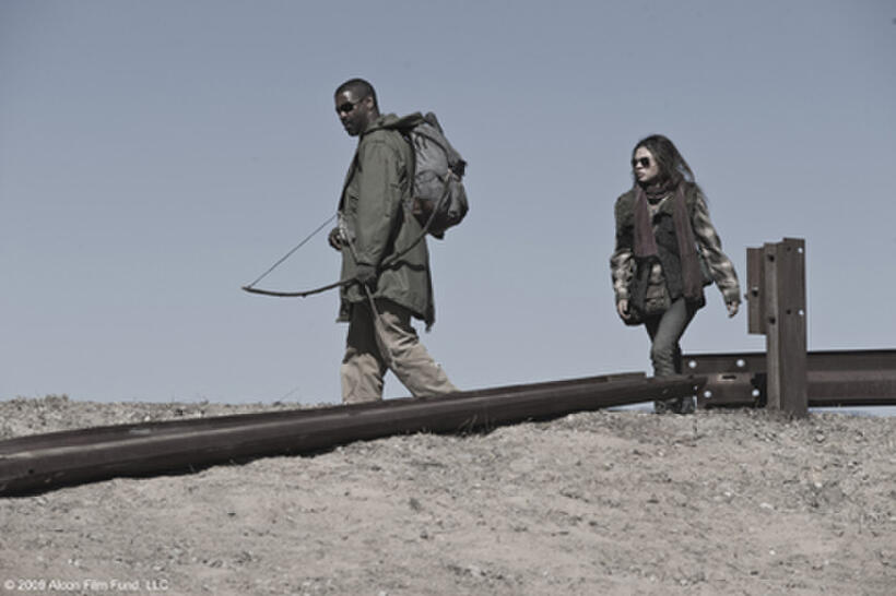 Denzel Washington as Eli and Mila Kunis as Solara in "The Book of Eli."