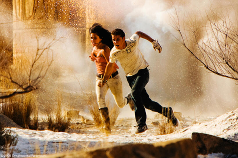 Megan Fox as Mikaela Barnes and Shia LaBeouf as Sam Witwicky in "Transformers: Revenge of the Fallen."