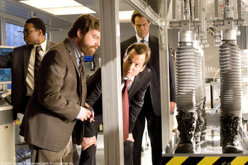 Gabriel Casseus as Carter, Zach Galifianakis as Ben, Will Arnett as Special Agent Kip Killian and Jack Conley in "G-Force."