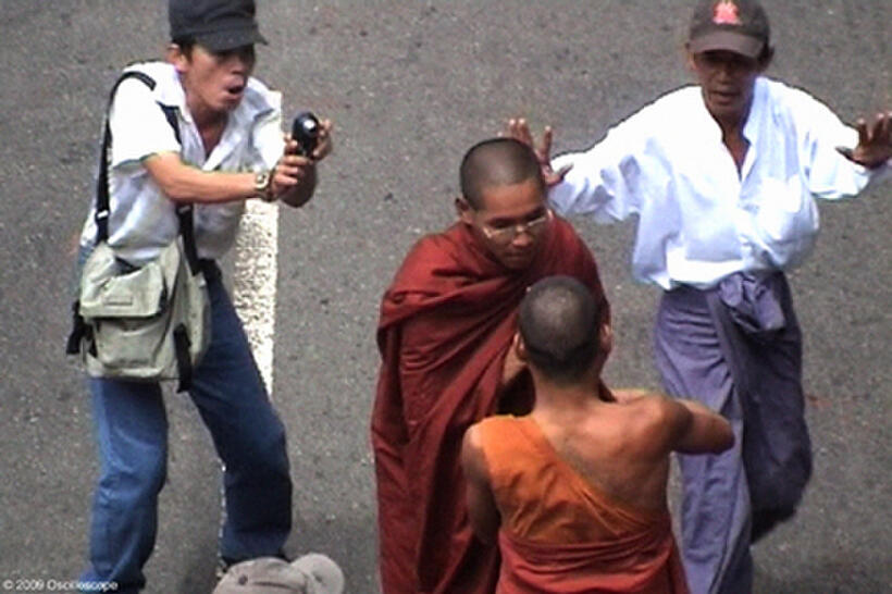A scene from the film "Burma VJ."