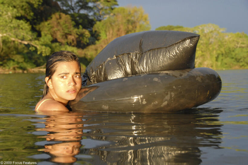 Paulina Gaitan as Sayra in "Sin Nombre."