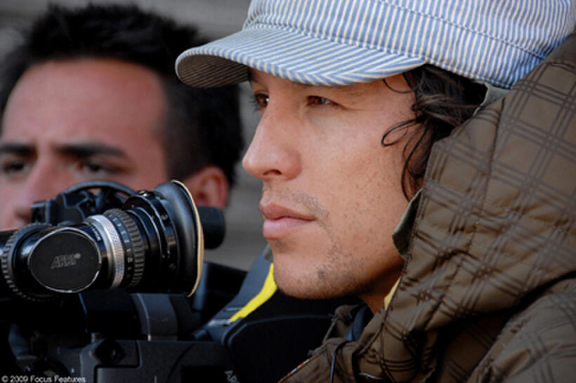 Director-writer Cary Joji Fukunaga on the set of "Sin Nombre."