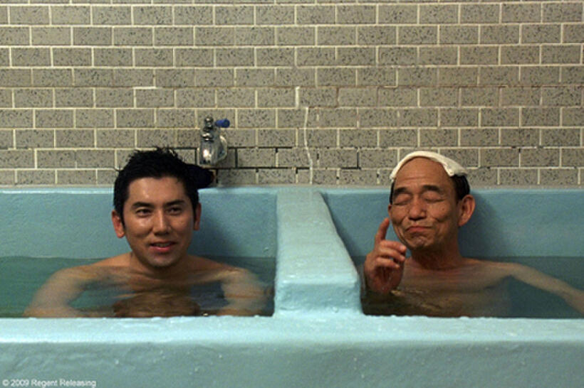 Masahiro Motoki as Daigo Kobayashi and Takashi Sasano as Shokichi Hirata in "Okuribito."