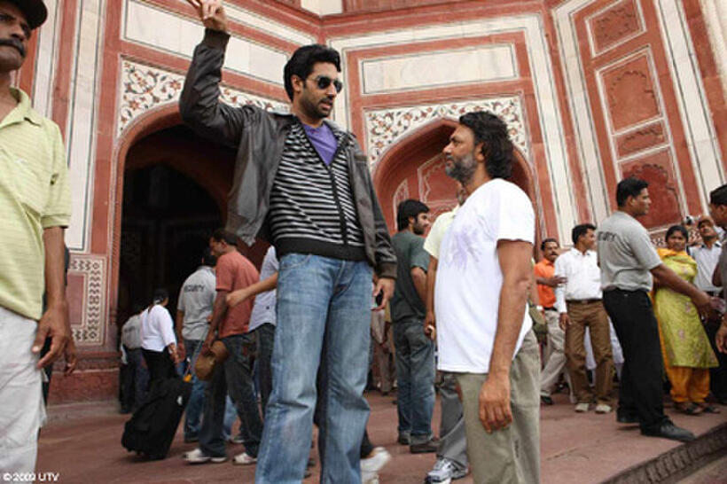 On the set of "Delhi 6."