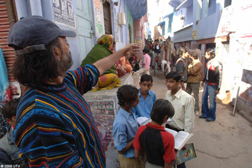 On the set of "Delhi 6."