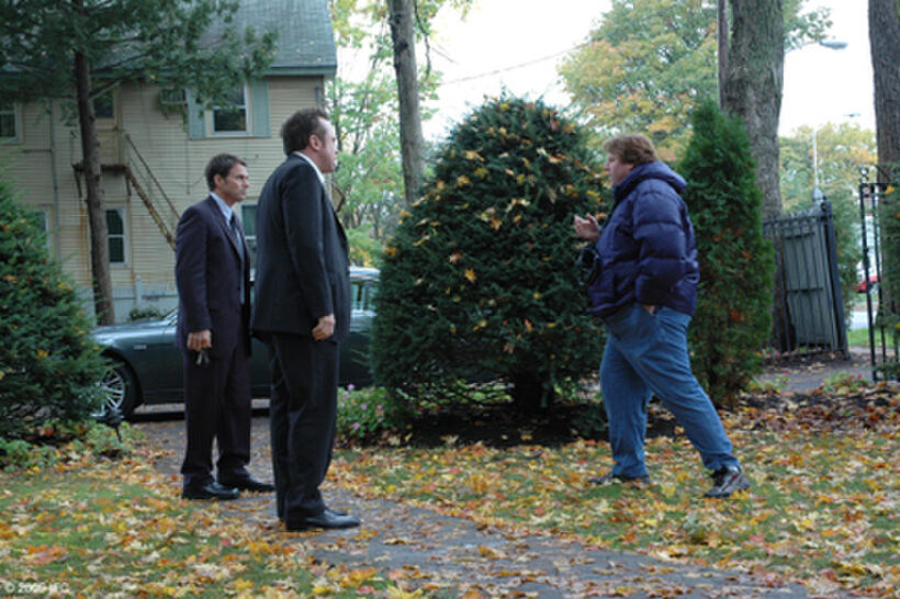 Tim Daly, Tom Arnold and director Tennyson Bardwell on the set of "The Skeptic."