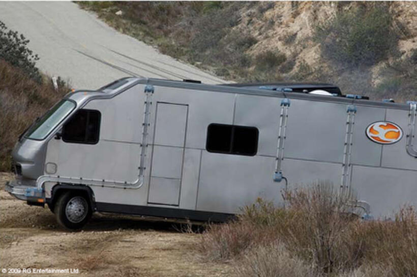 The 1985 time-traveling RV in "Super Capers."