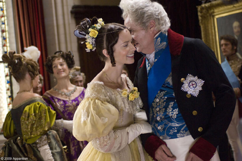 Emily Blunt as Victoria and Jim Broadbent as King William in "The Young Victoria."
