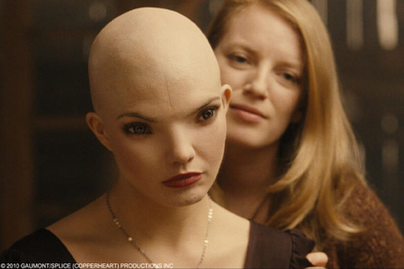 Delphine Chaneac as Dren and Sarah Polley as Elsa in "Splice."