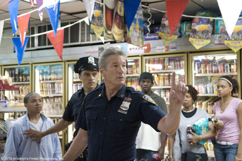 Jesse Williams as Quinlan and Richard Gere as Eddie in "Brooklyn's Finest."