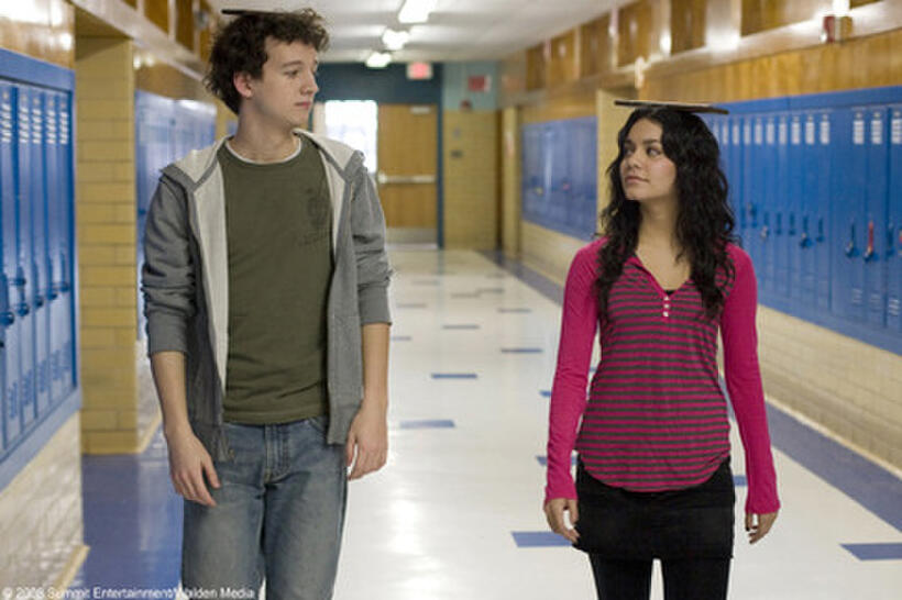 Gaelan Connell as Will and Vanessa Hudgens as Sa5m in "Bandslam."