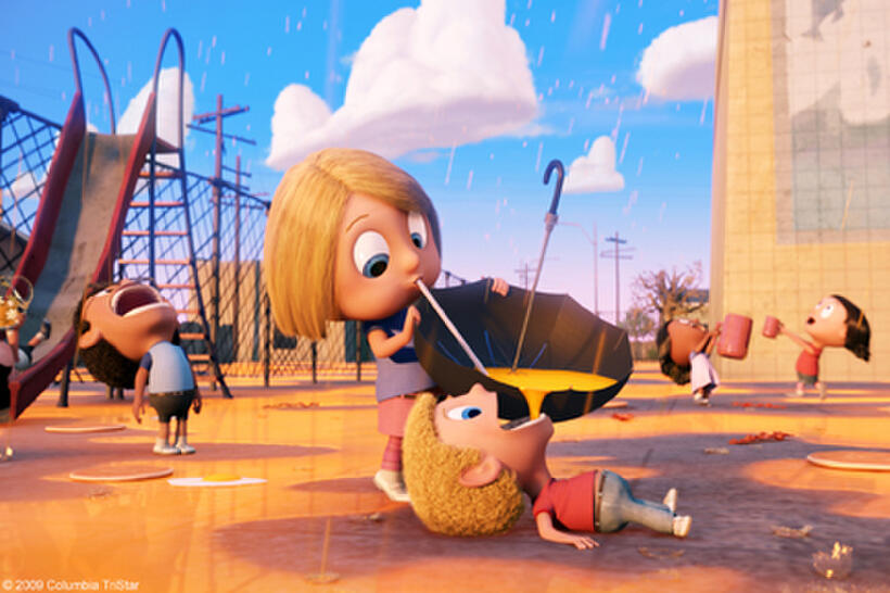 A scene from the film "Cloudy With a Chance of Meatballs."