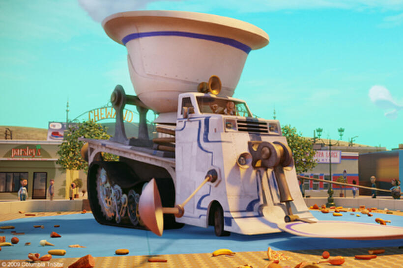 A scene from the film "Cloudy With a Chance of Meatballs."