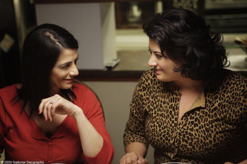 Hiam Abbass as Raghda and Nisreen Faour as Muna in "Amreeka."