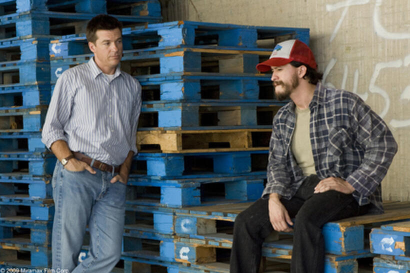 Jason Bateman as Joel and Clifton Collins Jr. as Step in "Extract."