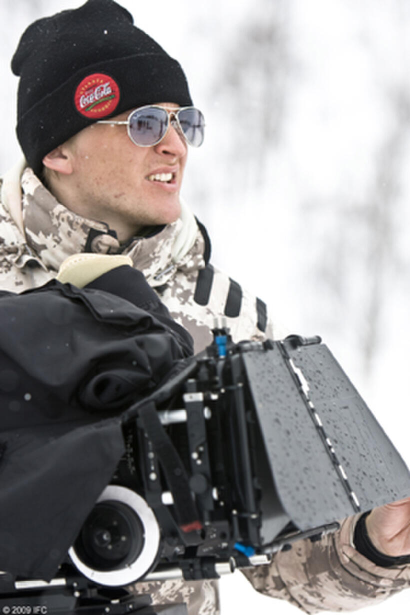 Director Tommy Wirkola on the set of "Dead Snow."