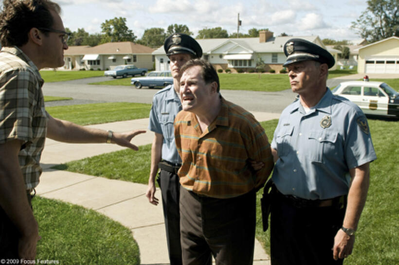 Michael Stuhlbarg as Larry Gopnik and Richard Kind as Arthur Gopnik (center) in "A Serious Man."