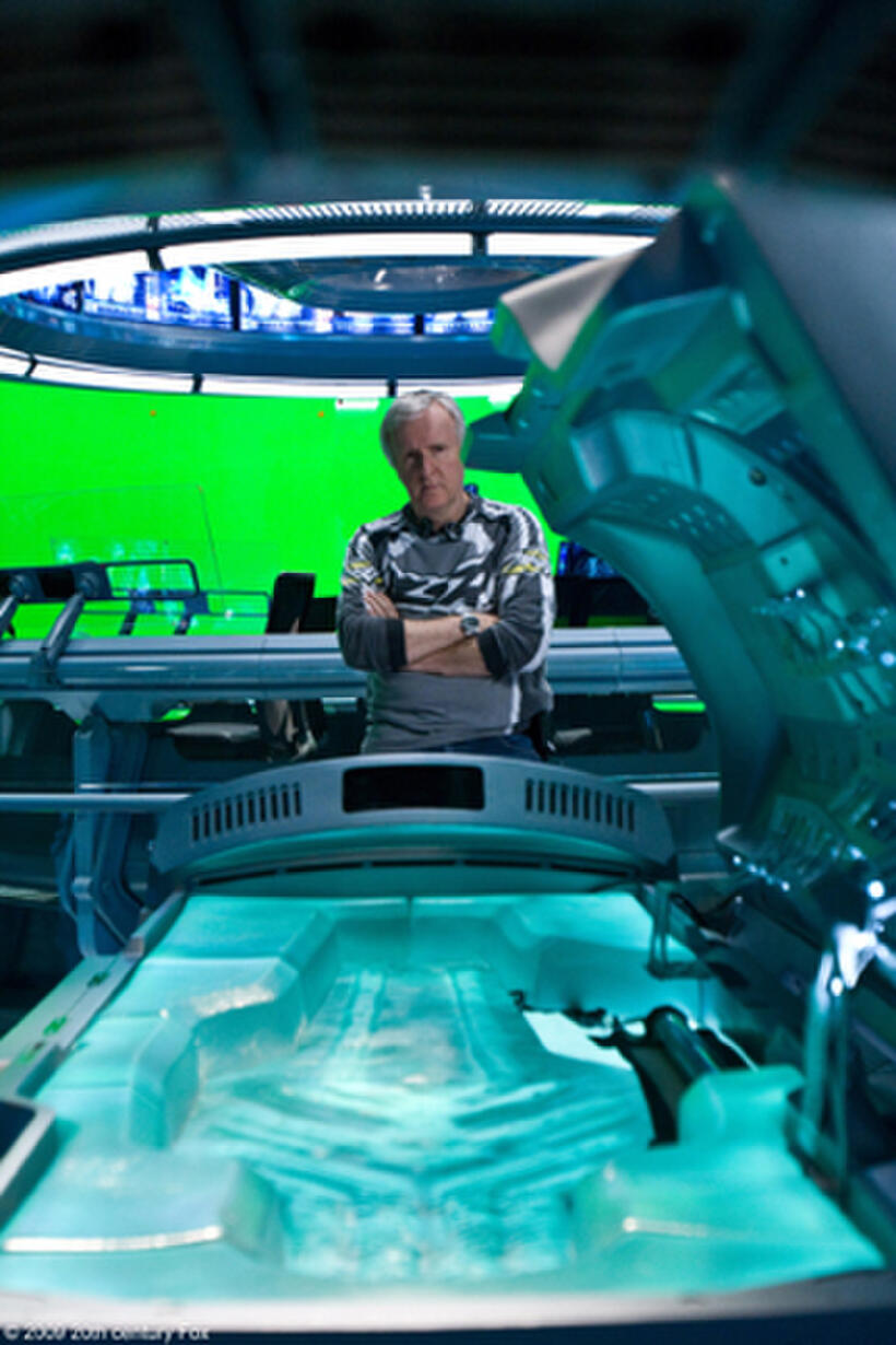 Director James Cameron on the set of "Avatar."