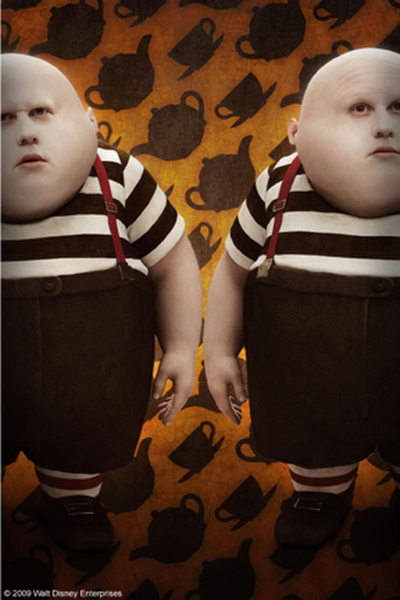 Concept art: Matt Lucas as Tweedledee and Tweedledum in "Alice in Wonderland."