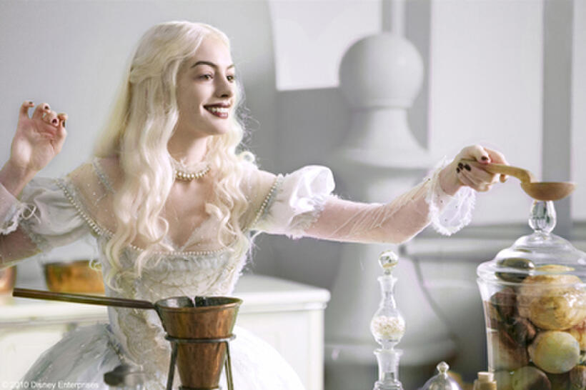 Anne Hathaway as The White Queen in "Alice in Wonderland."