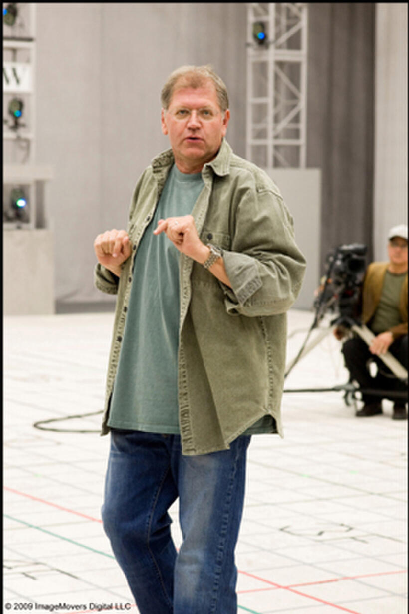 Writer-director-producer Robert Zemeckis on the set of "Disney's A Christmas Carol."