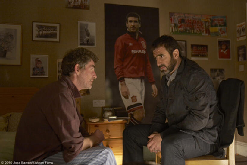 Steve Evets as Eric Bishop and Eric Cantona as himself in "Looking for Eric."
