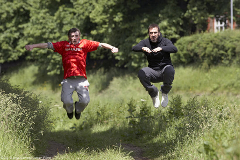 Steve Evets as Eric Bishop and Eric Cantona as himself in "Looking for Eric."
